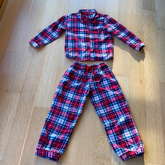 Marks & Spencer Children’s Plaid Pajama Set - Size 7-8 - Picture 3 of 9